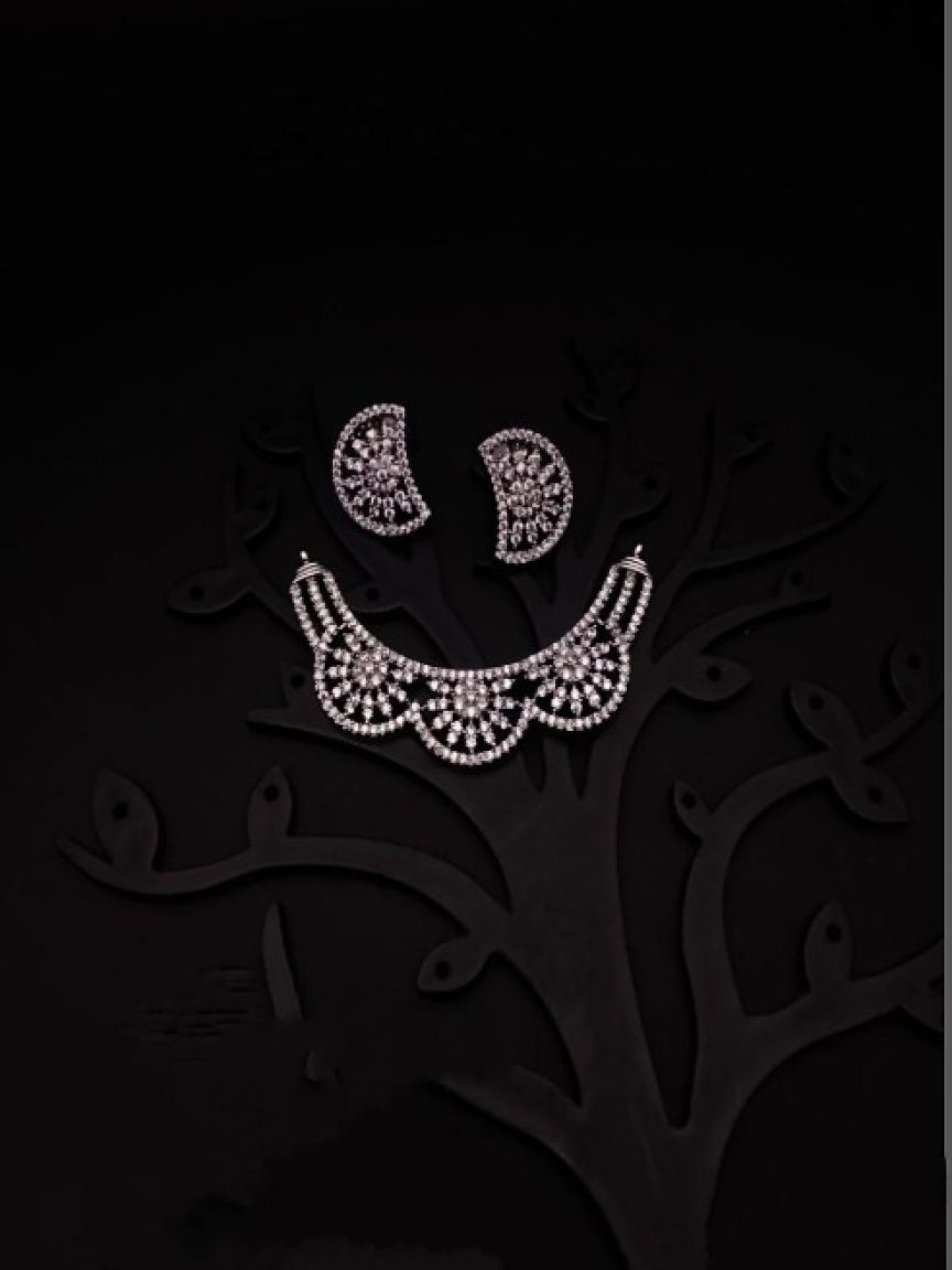 MANGALSUTRA PENDANT IN AMERICAN DIAMOND JEWELLERY STYLE | DESIGN - 42053