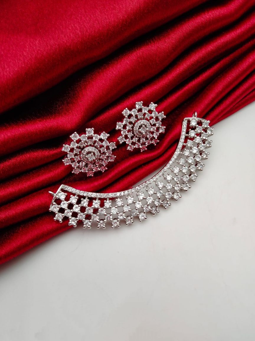 MANGALSUTRA PENDANT IN AMERICAN DIAMOND JEWELLERY STYLE | DESIGN - 42054