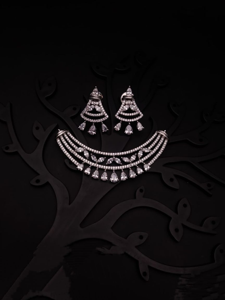 MANGALSUTRA PENDANT IN AMERICAN DIAMOND JEWELLERY STYLE | DESIGN - 42055