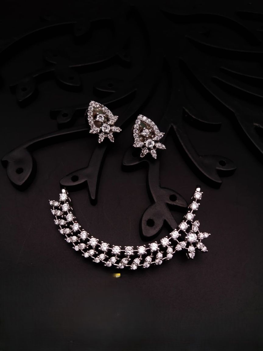 MANGALSUTRA PENDANT IN AMERICAN DIAMOND JEWELLERY STYLE | DESIGN - 42075