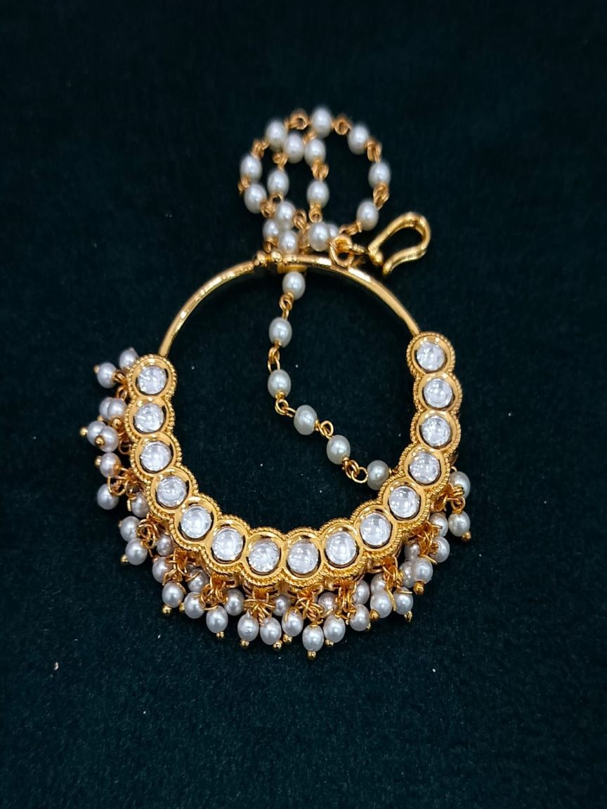 NOSE RING IN KUNDAN (VILANDI) STYLE | DESIGN - 23020