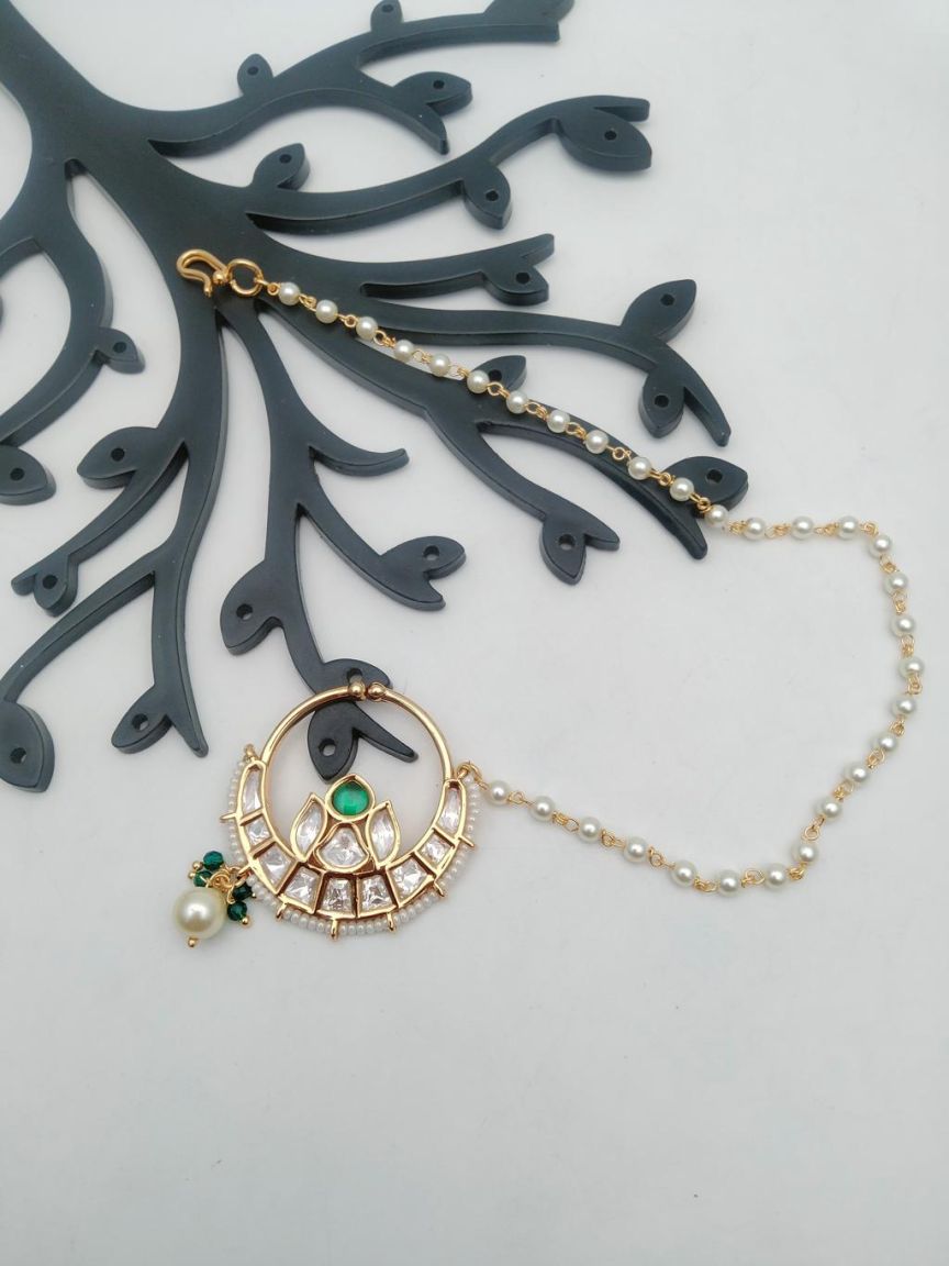 kundan-nose_ring(nath)-NRK23031GRGD