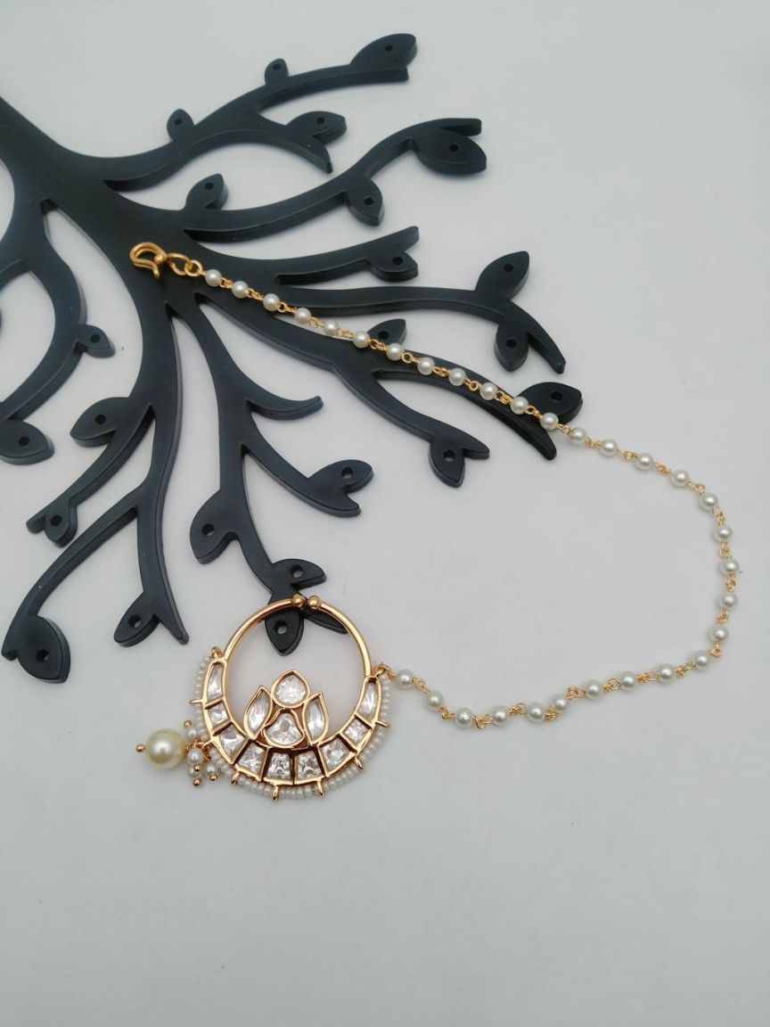 NOSE RING IN KUNDAN (VILANDI) STYLE | DESIGN - 23031
