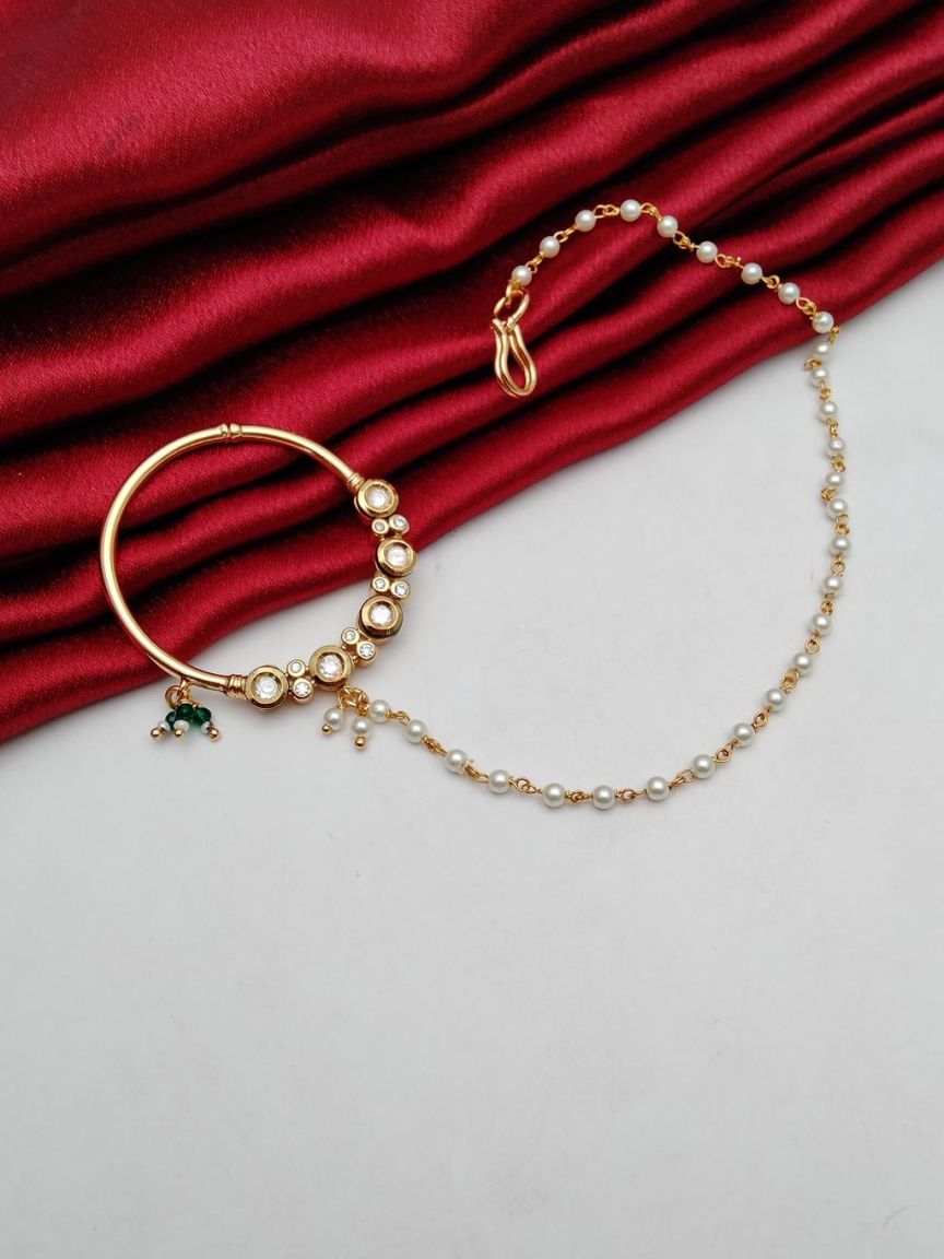 kundan-nose_ring(nath)-NRK23047GRGD