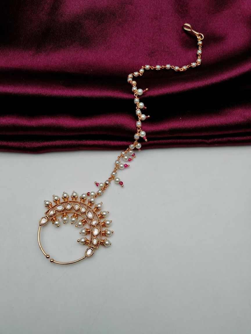 NOSE RING IN KUNDAN (VILANDI) STYLE | DESIGN - 23052