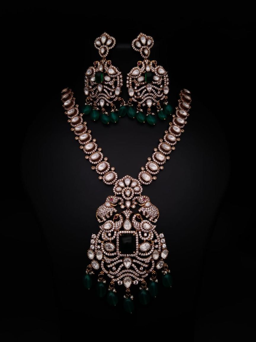 NECKLASE SET IN KUNDAN (VILANDI) STYLE | DESIGN - 15471