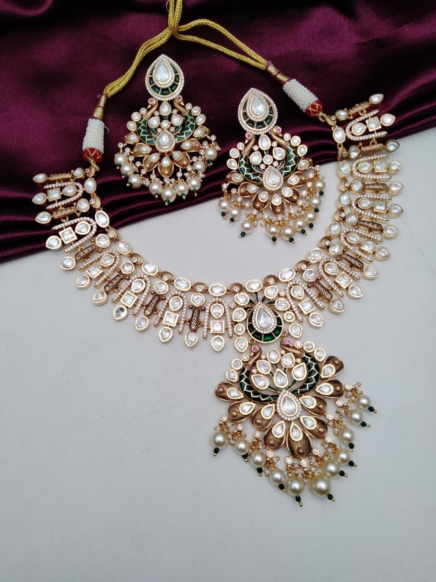 kundan-necklace_set-NSK15595GRGD