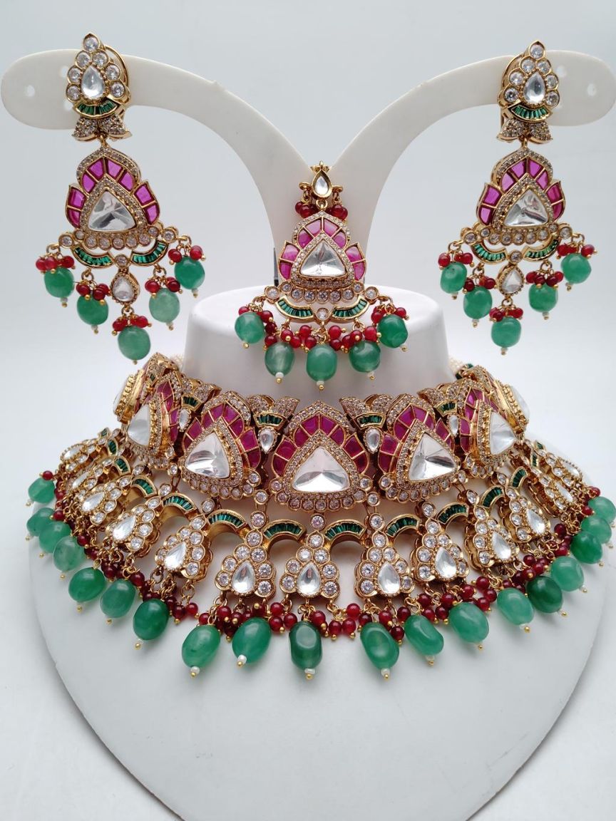 kundan-necklace_set-NSK15792MGRGD