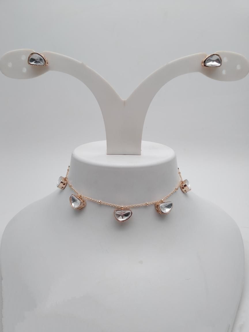 NECKLASE SET IN KUNDAN (VILANDI) STYLE | DESIGN - 15910