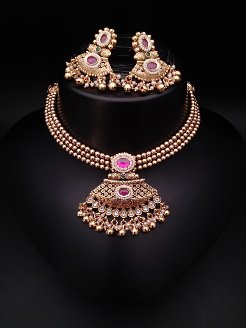 polki-necklace_set-NSP17318RGRRJ