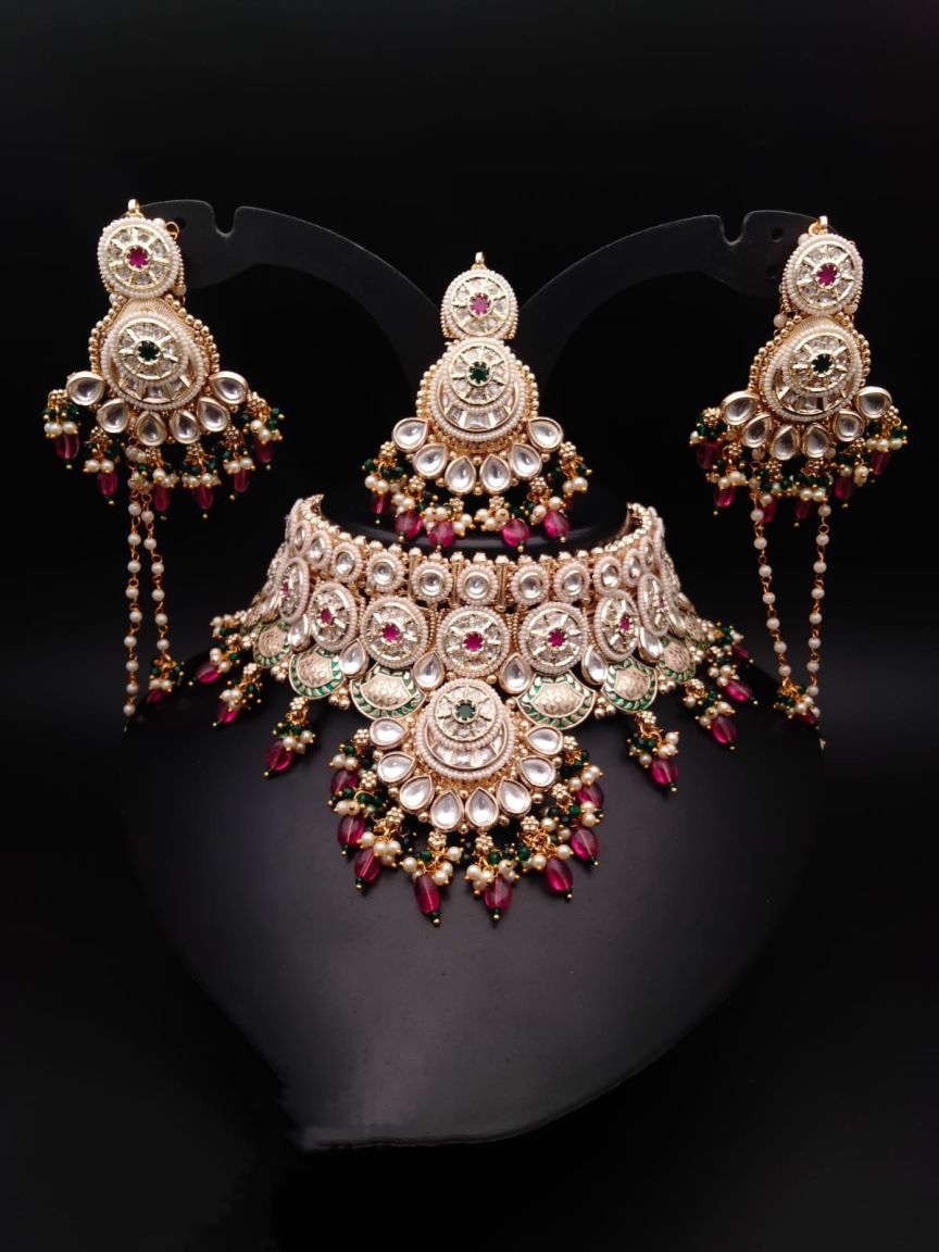 polki-necklace_set-NSP17327GRRGD