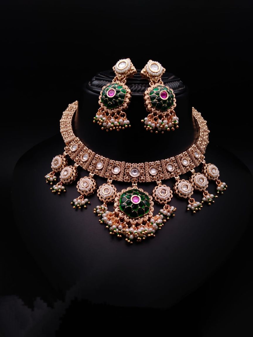 polki-necklace_set-NSP17551GRRJ