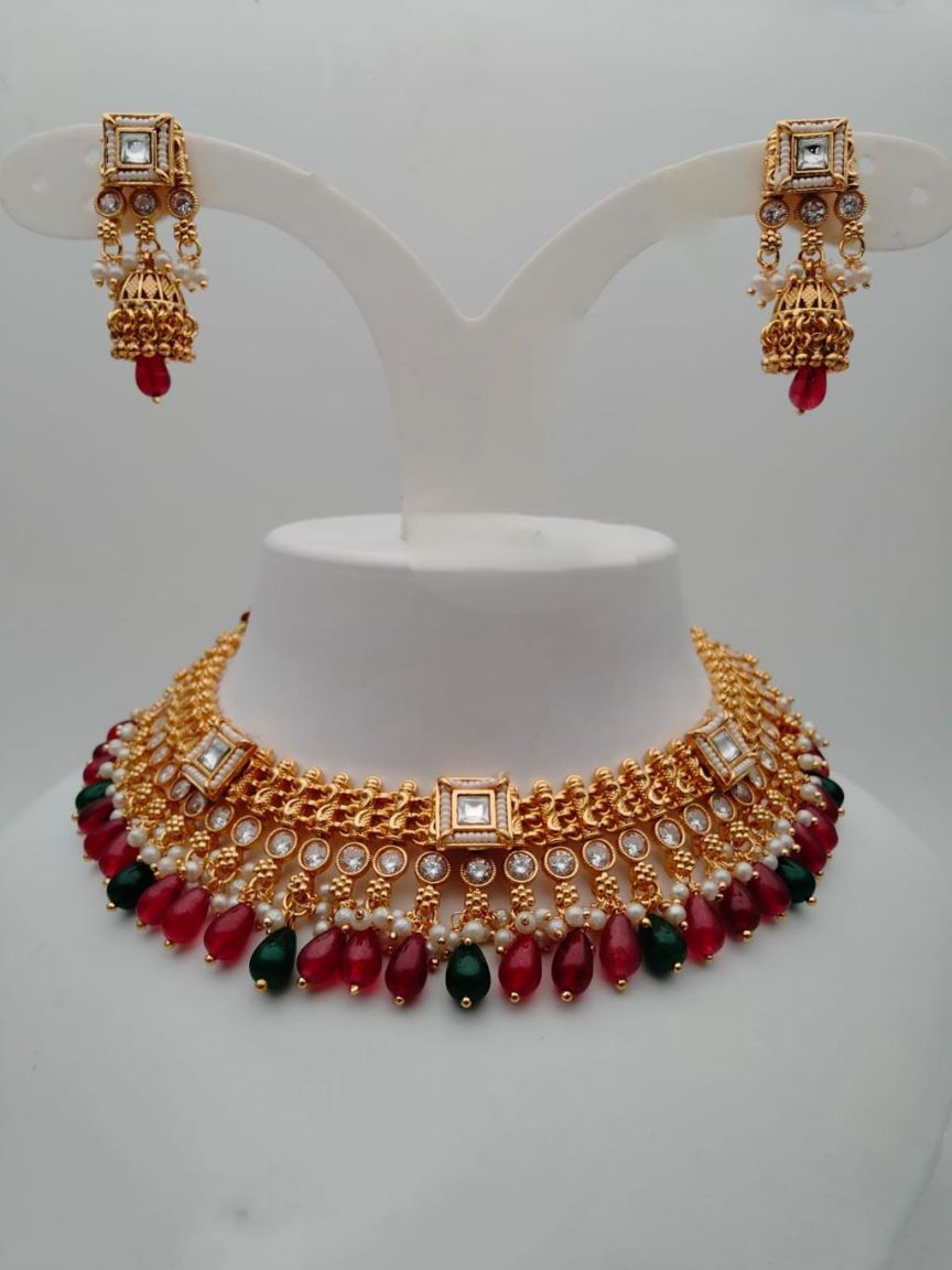 polki-necklace_set-NSP17554RGRRJ