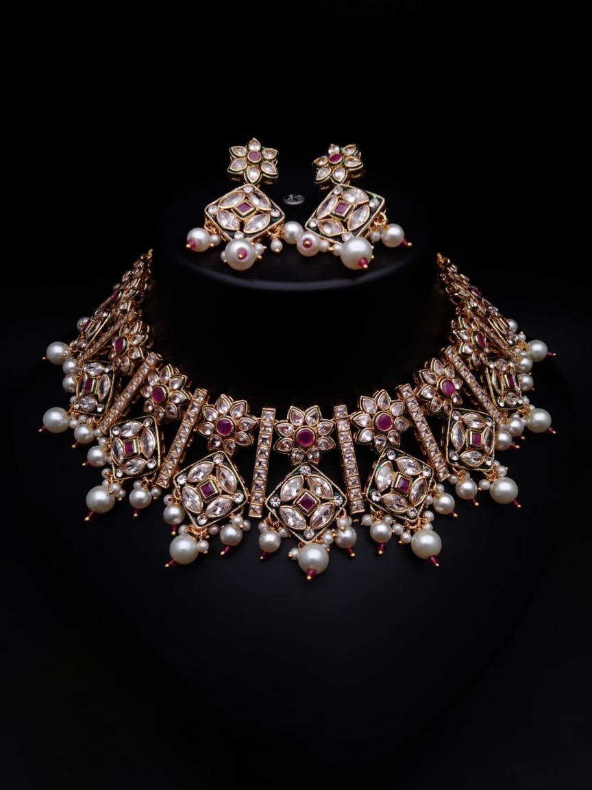 polki-necklace_set-NSP17793RGD