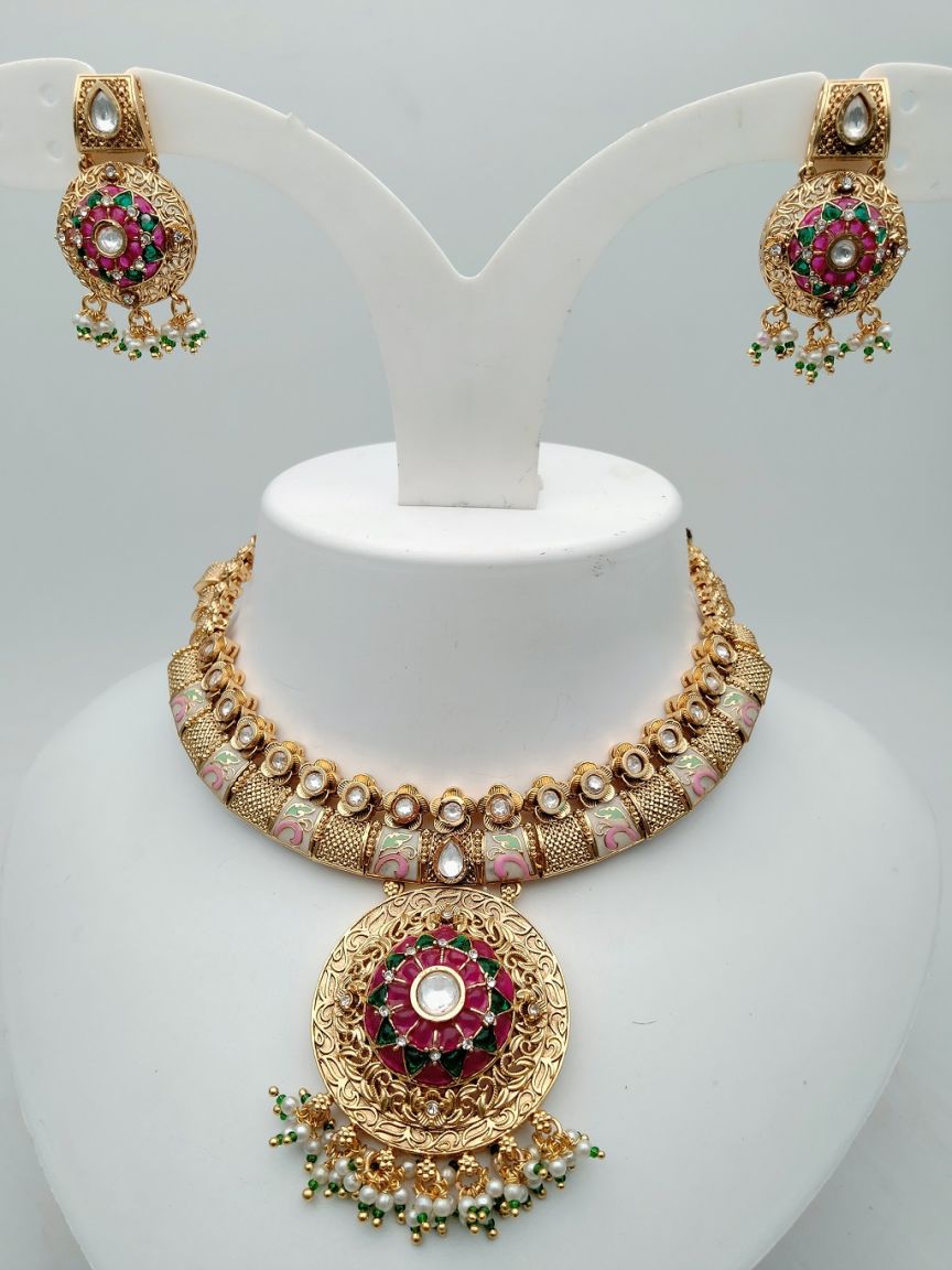 polki-necklace_set-NSP17862RGRRJ
