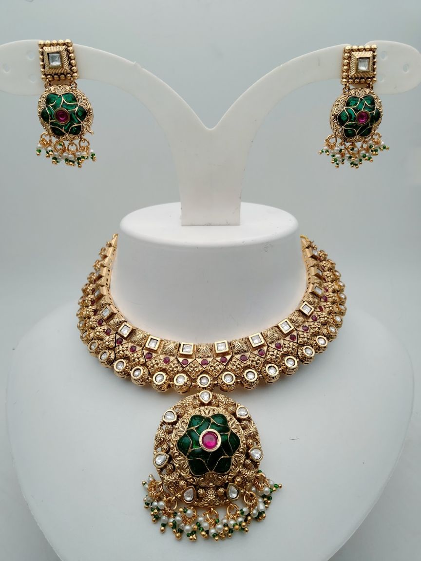 polki-necklace_set-NSP17866GRRJ