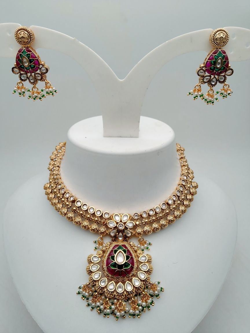 polki-necklace_set-NSP17872RGRRJ