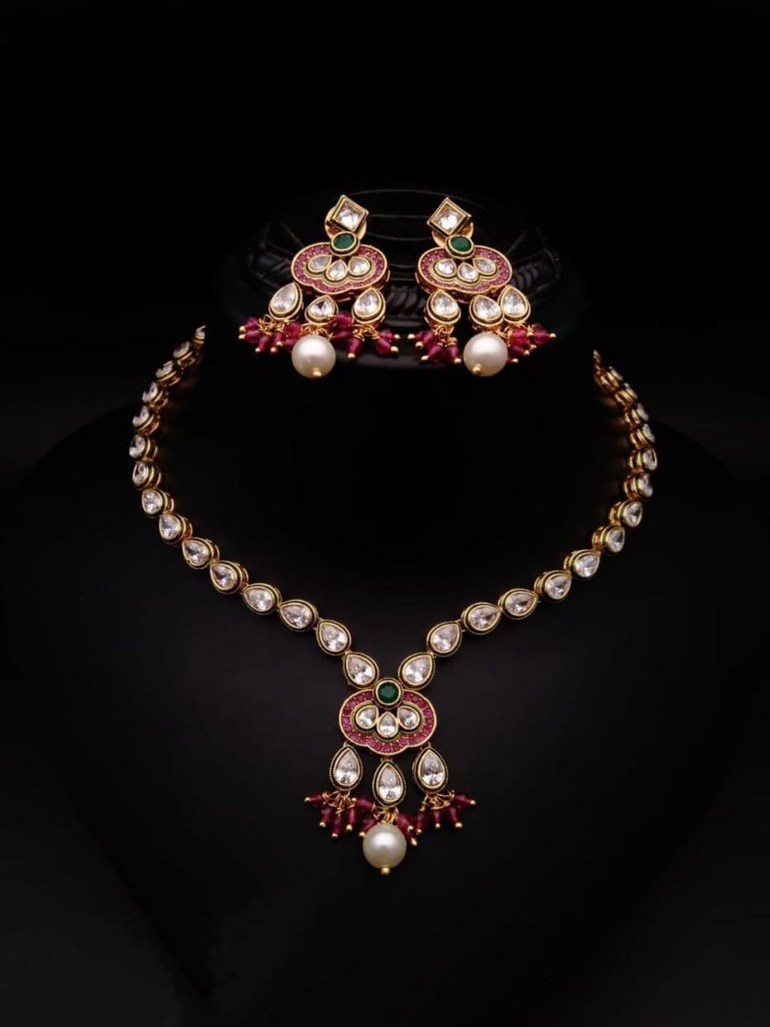 polki-necklace_set-NSP17880RGRGD