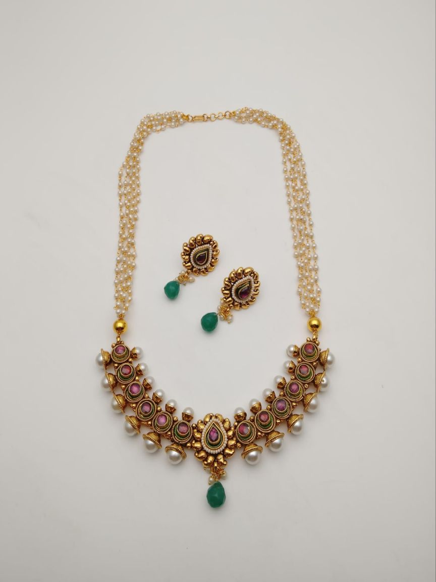 polki-necklace_set-NSP17892RGRGD