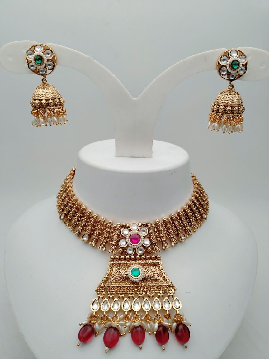 polki-necklace_set-NSP17900GRRRJ