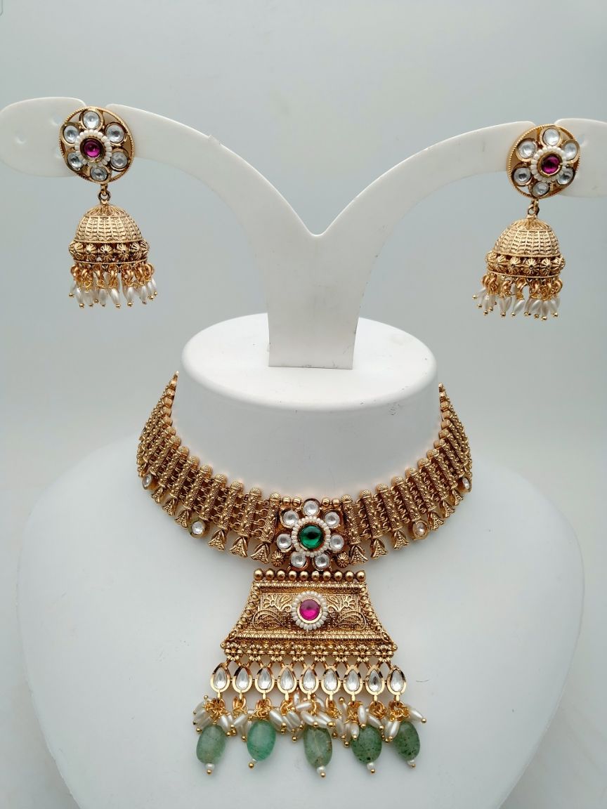 polki-necklace_set-NSP17900RGRRJ