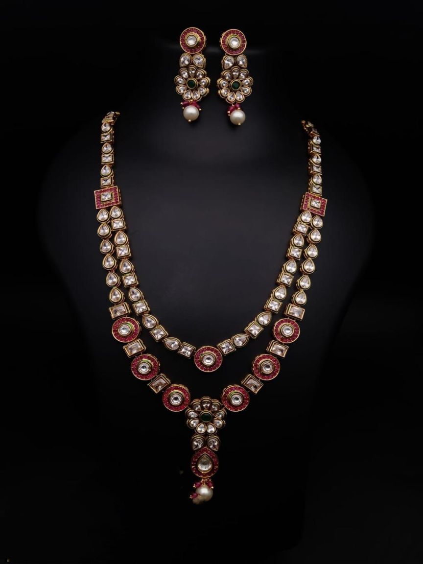 polki-necklace_set-NSP17936RGRGD