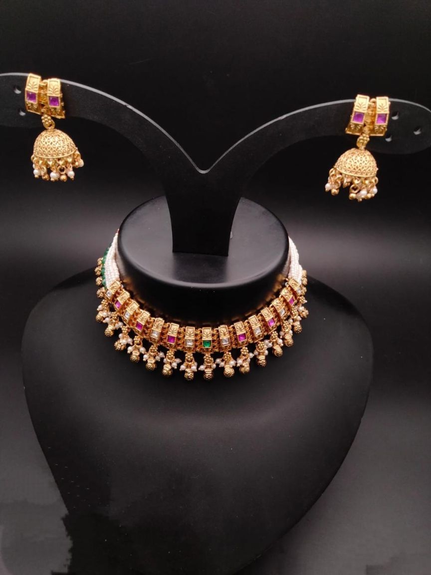polki-necklace_set-NSP17948RGRRJ