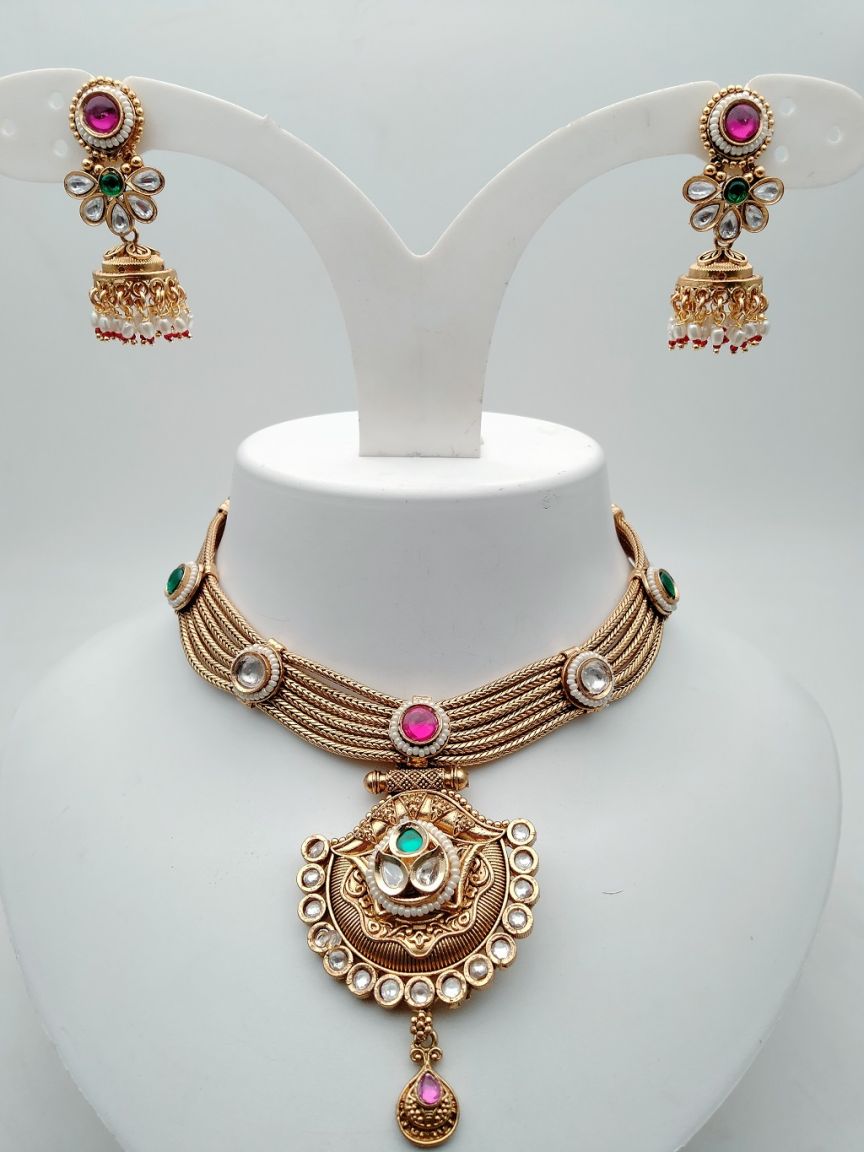polki-necklace_set-NSP17970RGRRJ