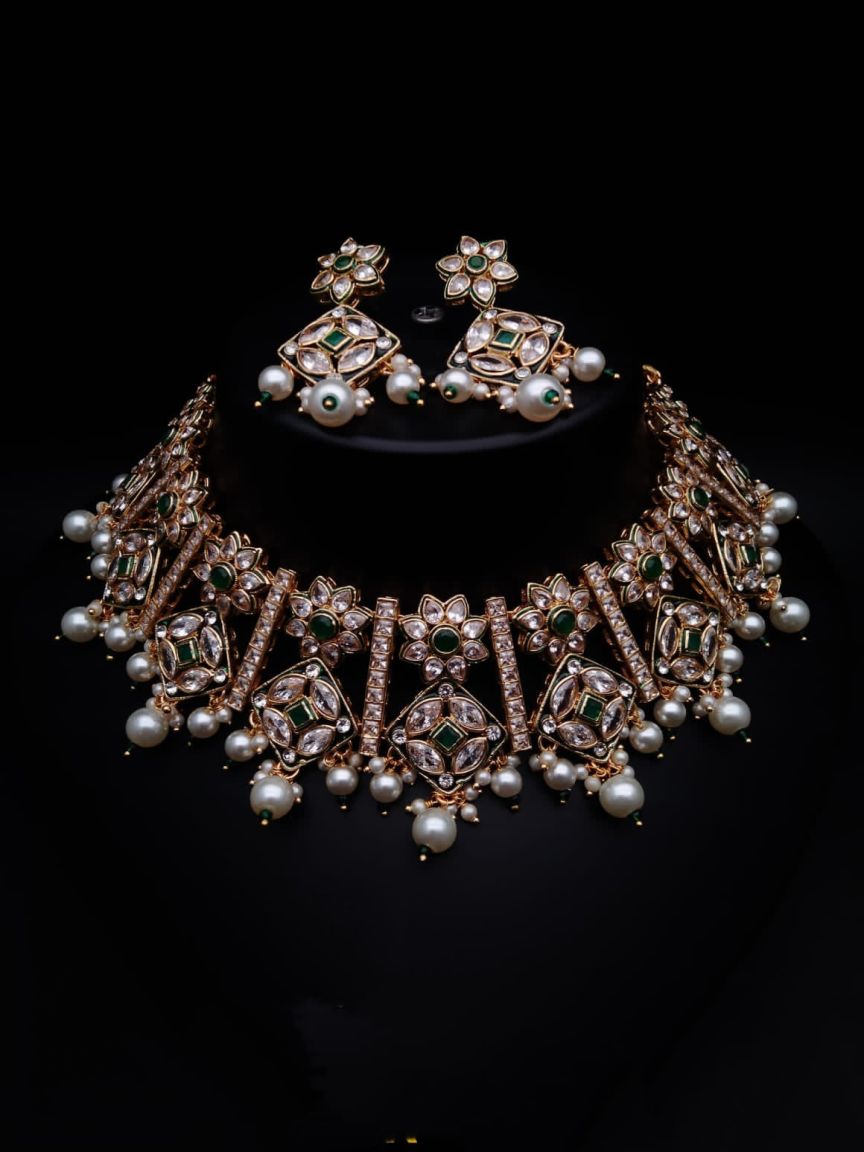 polki-necklace_set-NSP18037GRGD