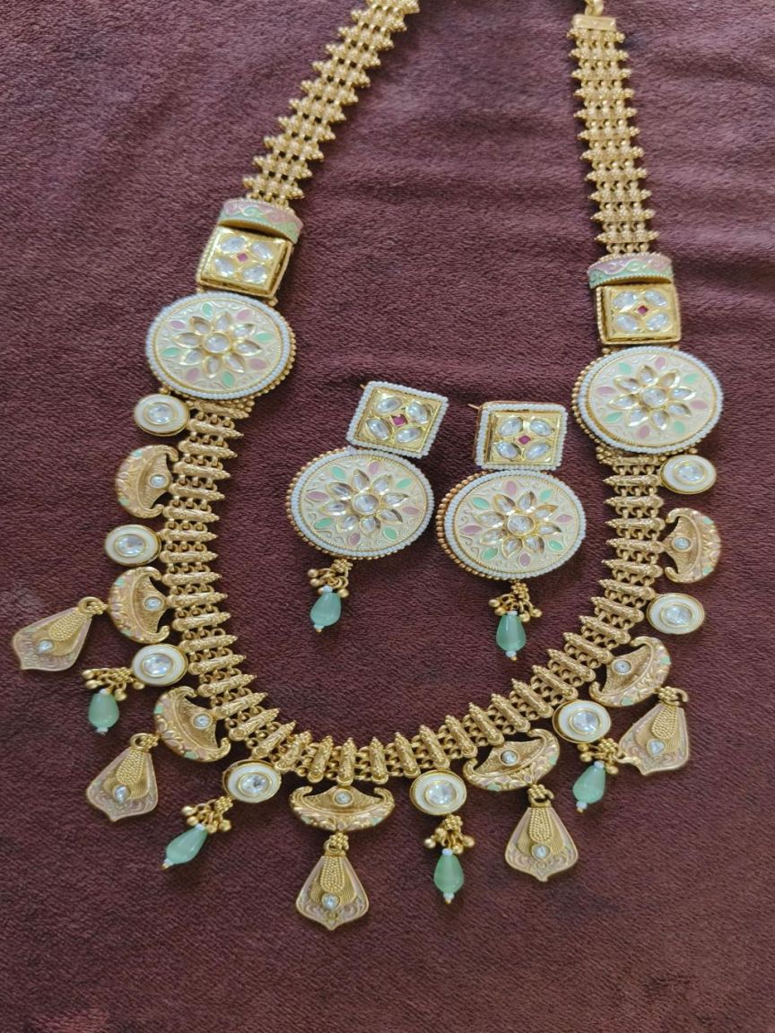 polki-necklace_set-NSP18039MGGD