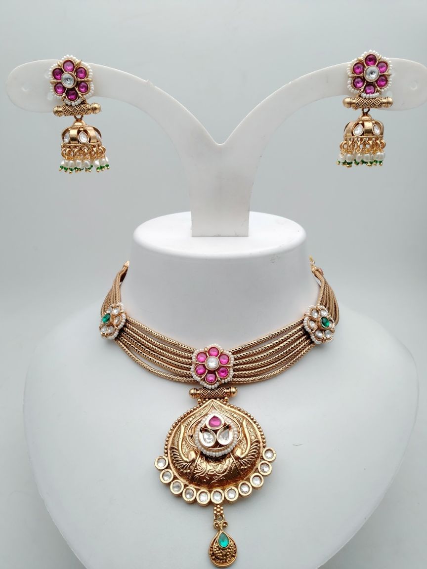 polki-necklace_set-NSP18084GRRRJ