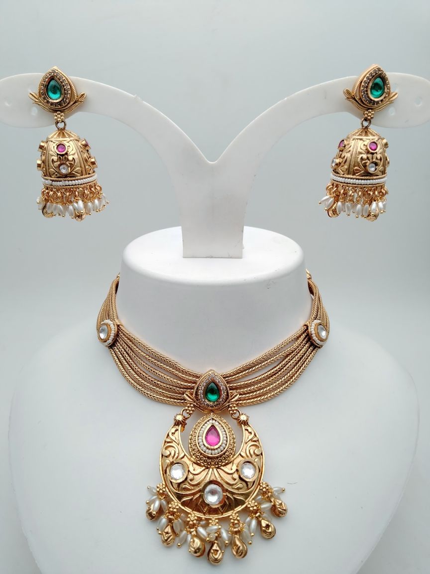 polki-necklace_set-NSP18085RGRRJ