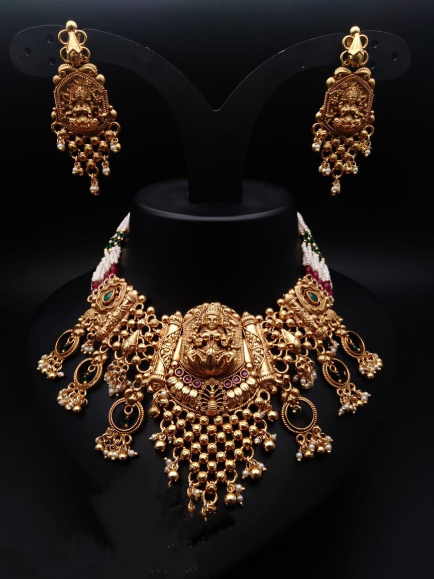 polki-necklace_set-NSP18101RGRGD