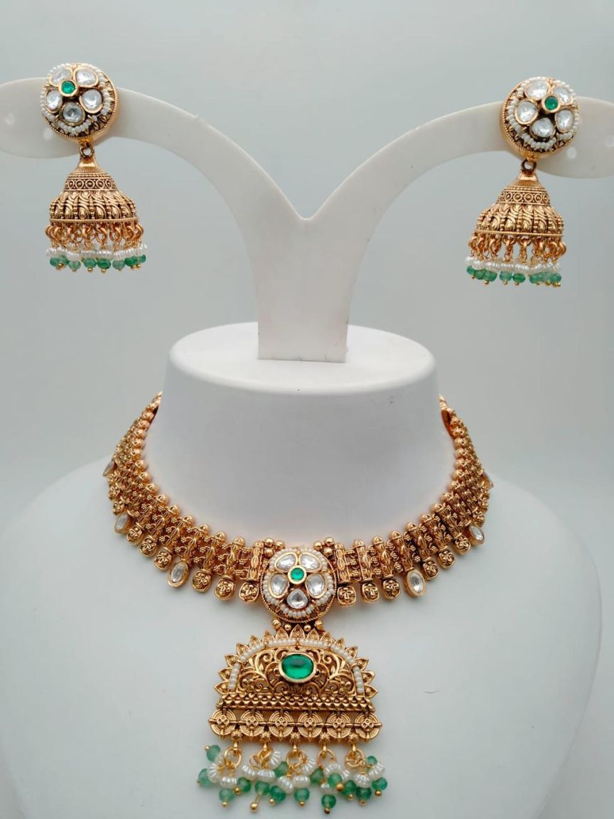 polki-necklace_set-NSP18177GRRJ