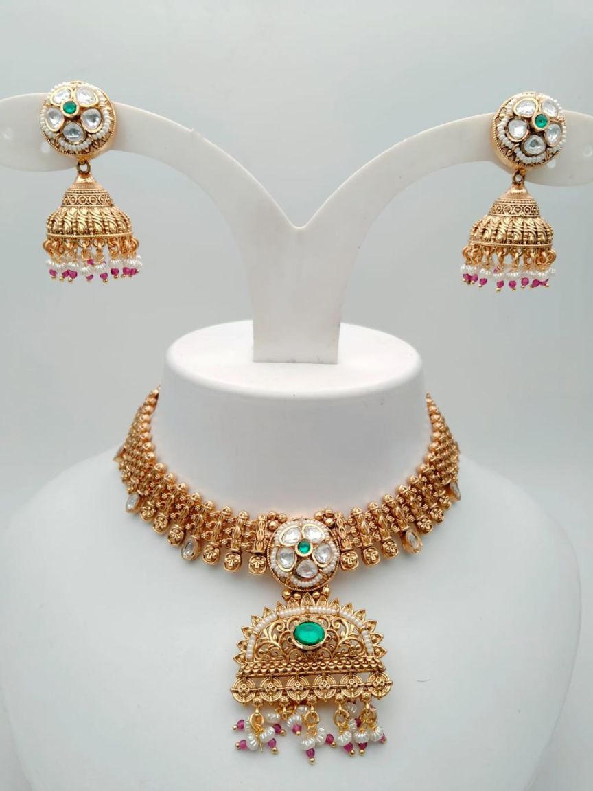polki-necklace_set-NSP18177GRRRJ
