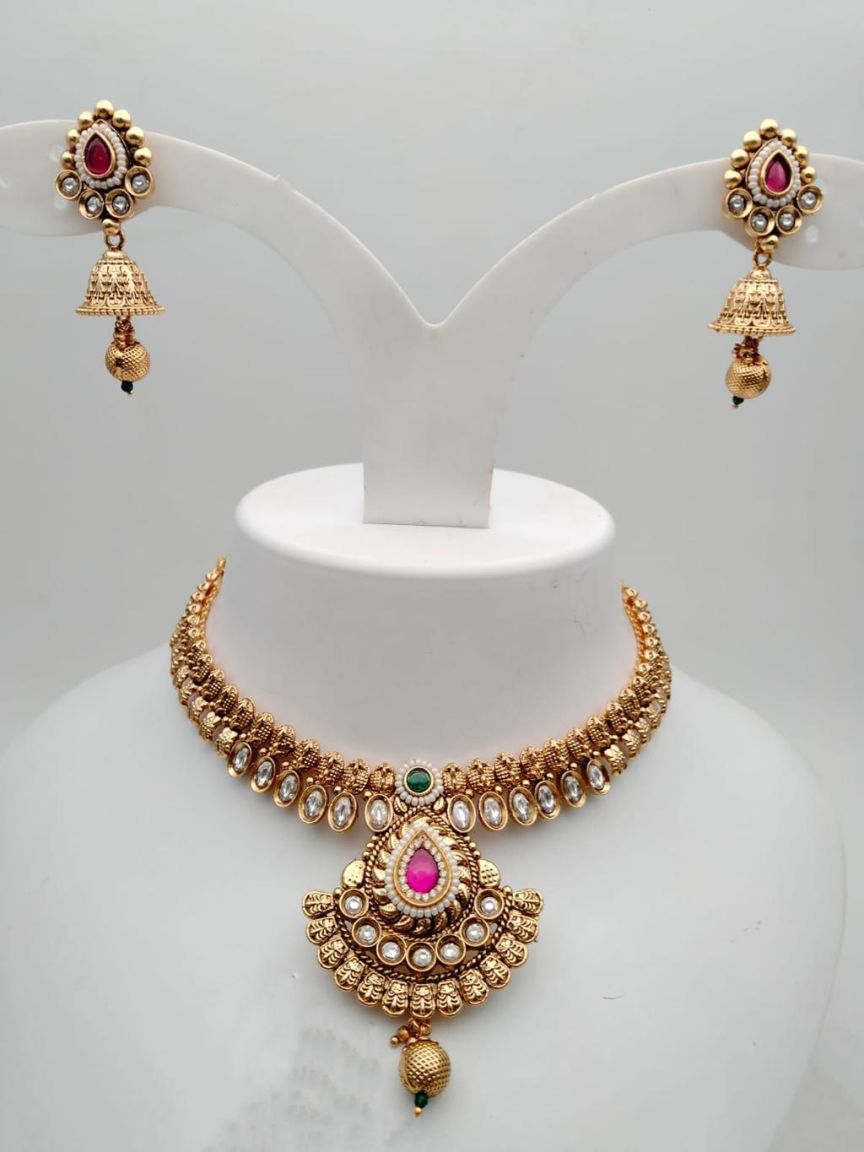 polki-necklace_set-NSP18186RGRRJ