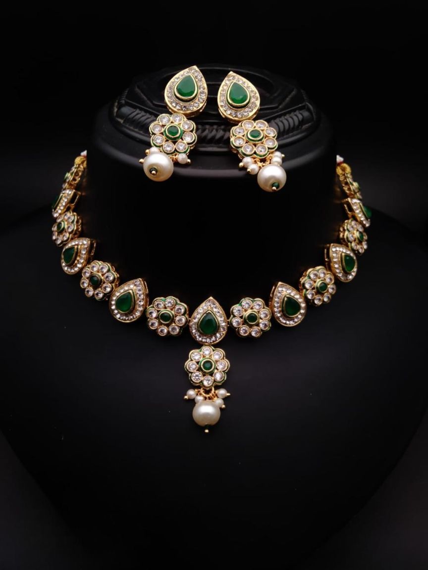 polki-necklace_set-NSP18210GRGD