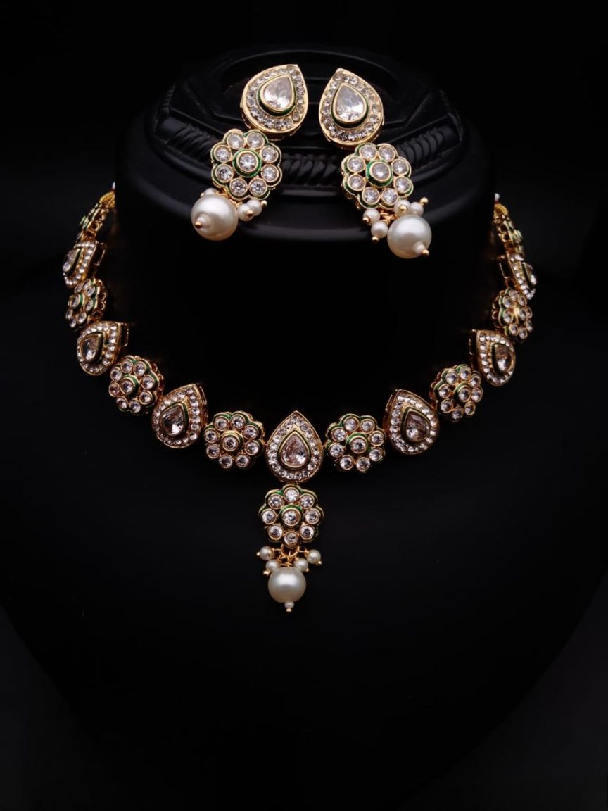 polki-necklace_set-NSP18210WGD