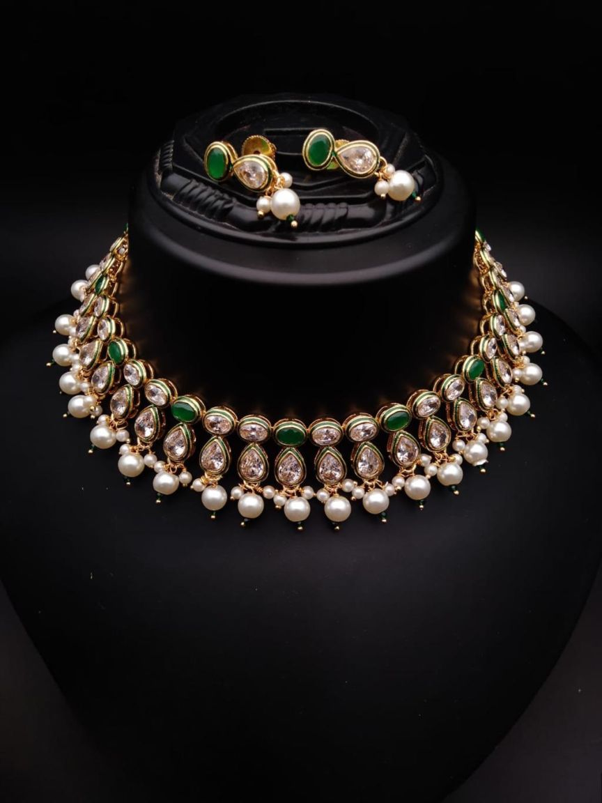 polki-necklace_set-NSP18211GRGD