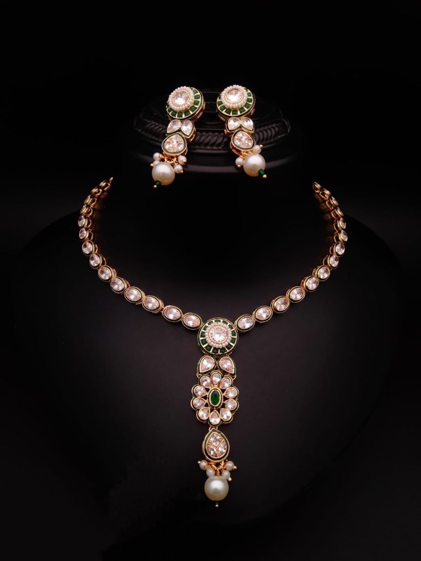 polki-necklace_set-NSP18212GRGD