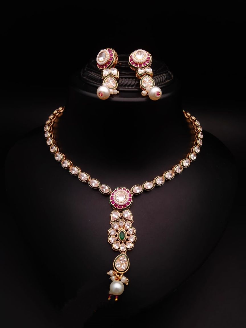 polki-necklace_set-NSP18212RGRGD