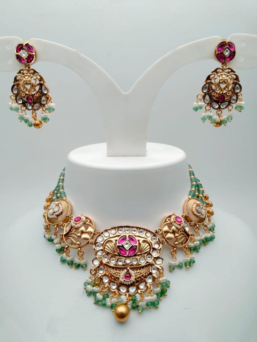 polki-necklace_set-NSP18216GRRRJ