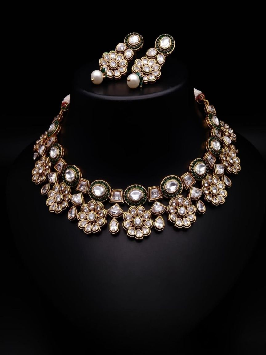 polki-necklace_set-NSP18219GRGD