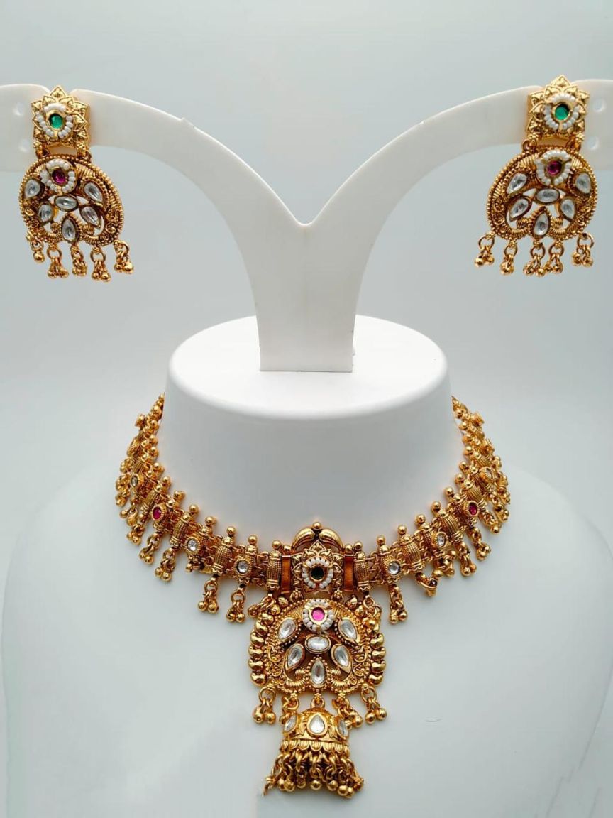 polki-necklace_set-NSP18221RGRGD