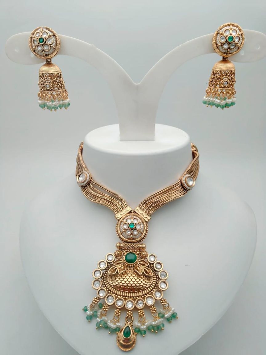 polki-necklace_set-NSP18259GRRJ