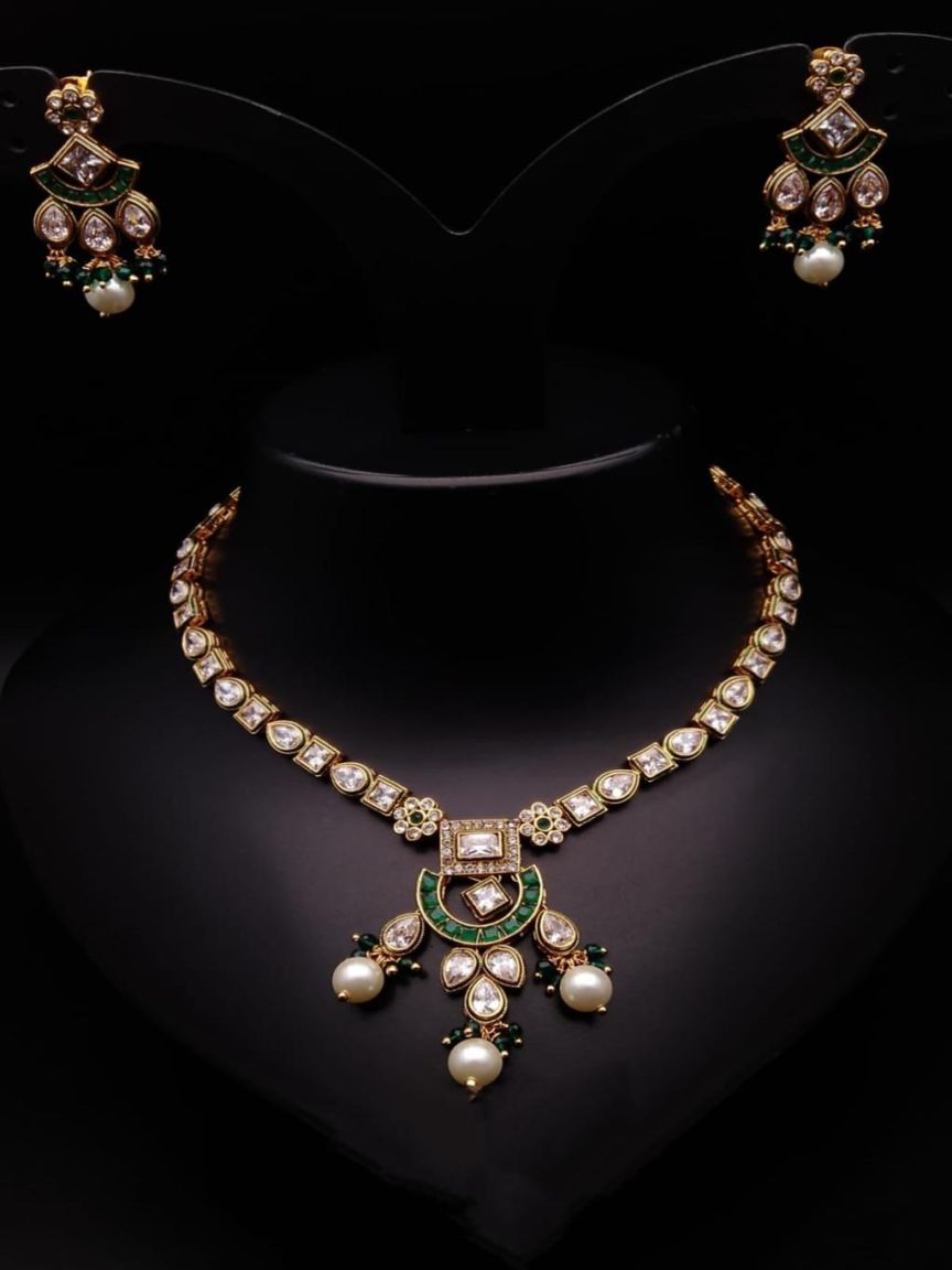 polki-necklace_set-NSP18292GRGD