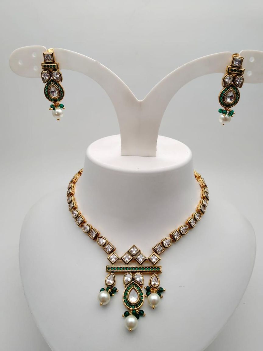 polki-necklace_set-NSP18293GRGD