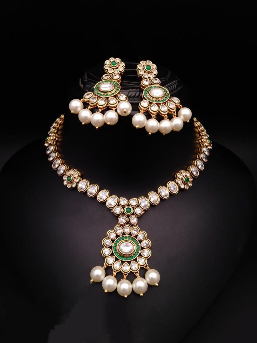 polki-necklace_set-NSP18294GRGD