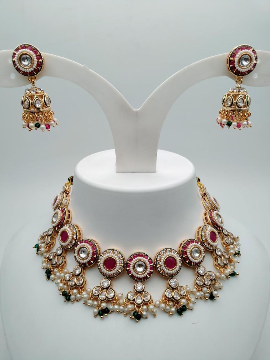 polki-necklace_set-NSP18297RGRGD