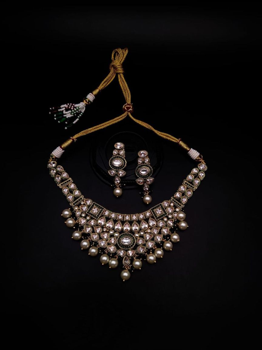 polki-necklace_set-NSP18298GRGD